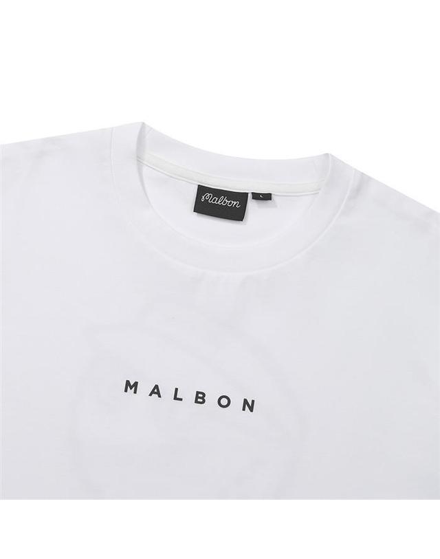 말본골프 [명품] 말본 버킷 밴드 라운드 티셔츠 OFF WHITE M6121PRS01OWT 밝은 블루 착용컷