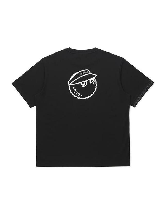 말본골프 [명품] 말본 버킷 밴드 라운드 티셔츠 BLACK M6121PRS01BLK 착용컷