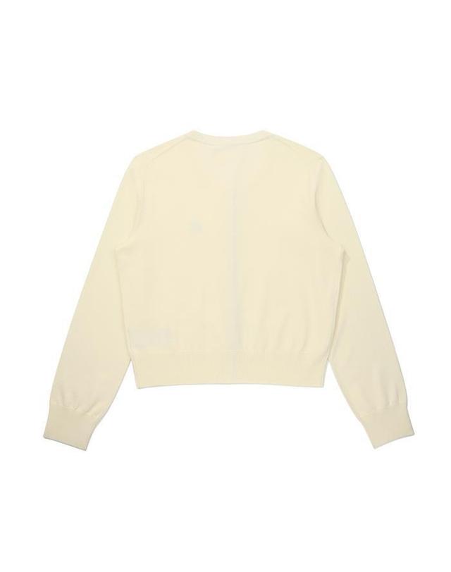 말본골프 [명품] 말본 MARAY 비스코스 베이직 가디건 CREAM M6112LKO10CRM 아이보리 착용컷