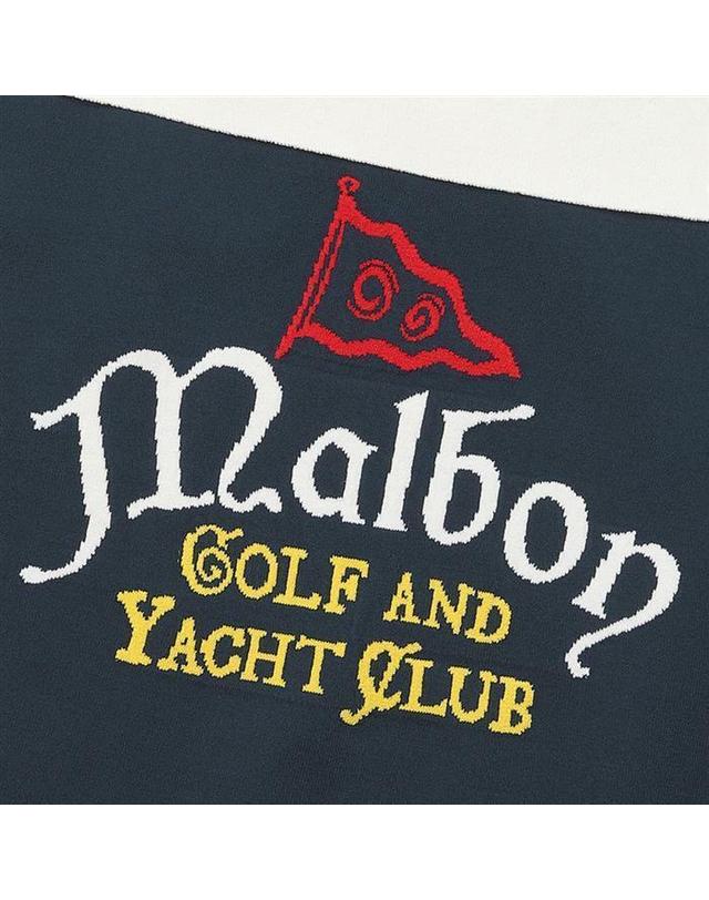 말본골프 [명품] 말본 러 카라 니트 베스트 NAVY M6122PKV11NVY 네이비 착용컷