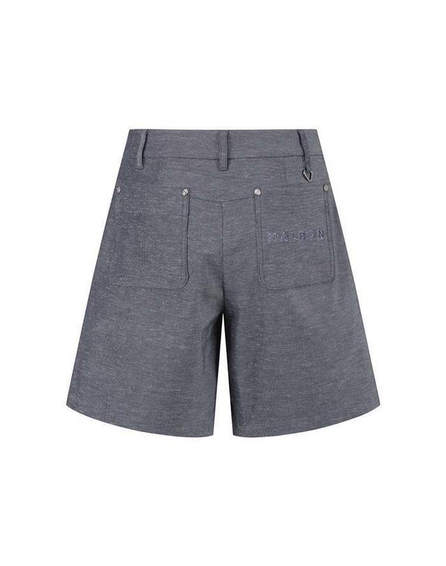 말본골프 [명품] 말본 A라인 린넨 코튼 반바지 NAVY M6222PHP12NVY 네이비 착용컷