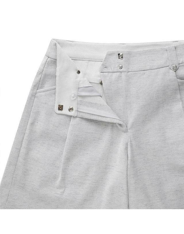 말본골프 [명품] 말본 A라인 린넨 코튼 반바지 GRAY M6222PHP12GRY 밝은 그레이 착용컷