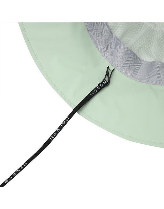 말본골프 [명품] 말본 베이직 레터링 방수 버킷햇 LIGHT MINT M6243PHT10MTL 아이보리 착용컷