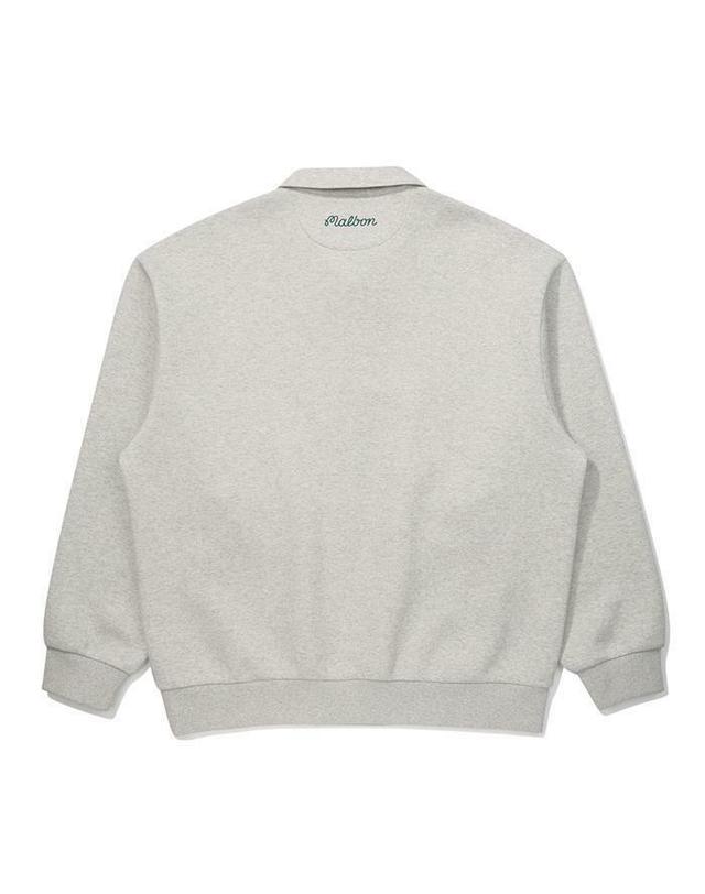 말본골프 [명품] 말본골프 카라형 에어리 티셔츠 그레이 M6121PFS02GRY 아이보리 착용컷