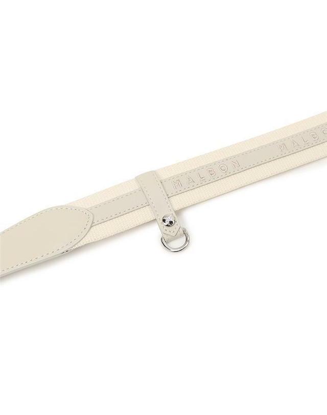 말본골프 [명품] 말본 여자 로고 웨빙 벨트 BEIGE M6142PBT03BEI 아이보리 착용컷