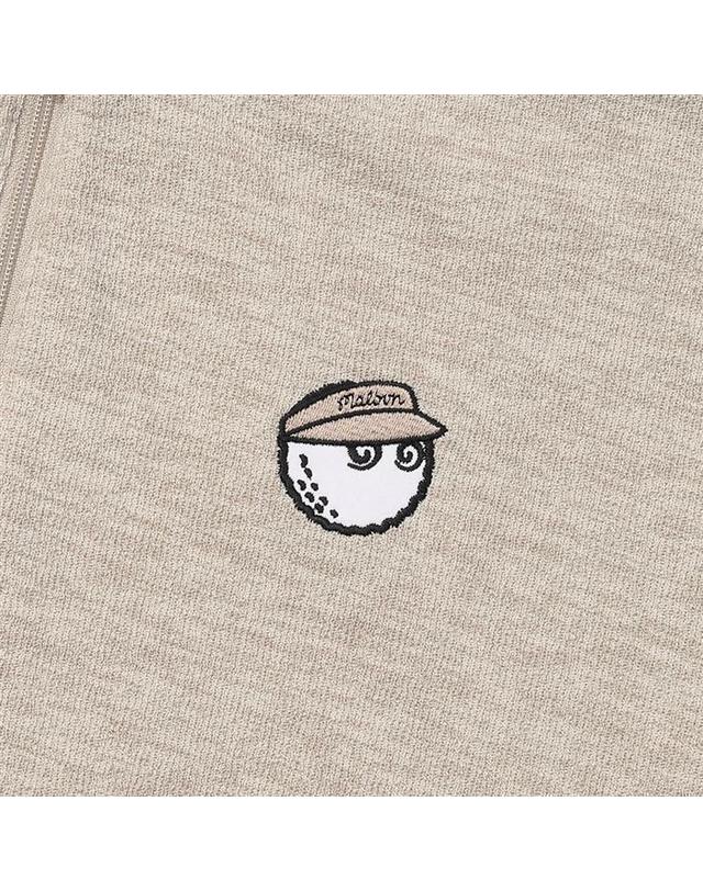 말본골프 [명품] 말본 니트라이크 하프집업 후드 맨투맨 BEIGE M6122PFS11BEI 밝은 그레이 착용컷