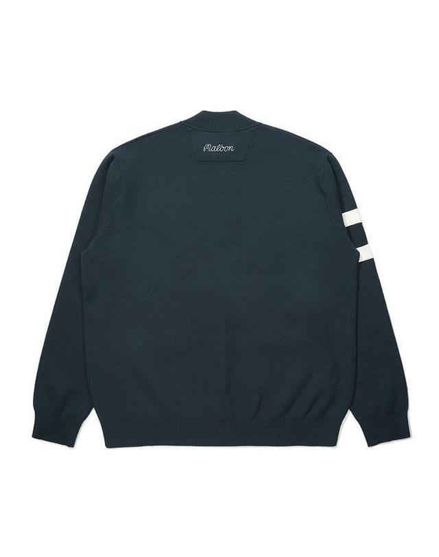 말본골프 [명품] 말본 니트 풀집업 자켓 NAVY M6121PKO01NVY 네이비 착용컷