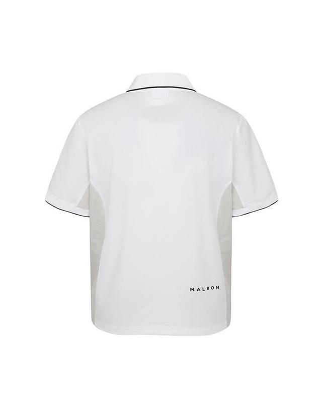 말본골프 [명품] 말본골프 에어 라이트 카라 피스테 OFF WHITE M6221PPI43OWT 밝은 그레이 착용컷