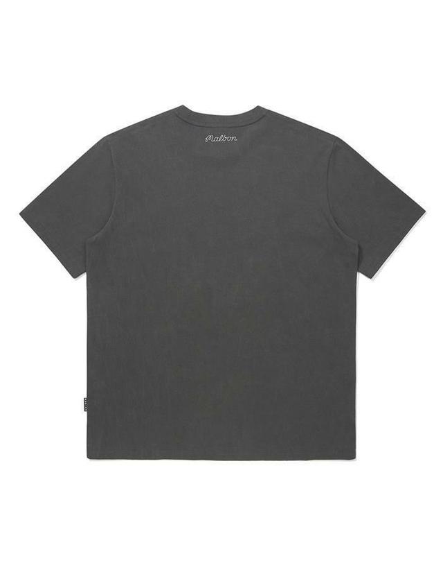 말본골프 [명품] 말본골프 북촌 그래픽 다잉 티셔츠 BLACK M6223LRS82BLK 카키 착용컷