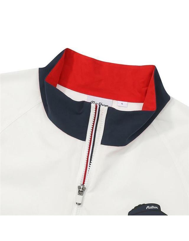 말본골프 [명품] 말본골프 YACHT CLUB 경량 자켓 WHITE M6121PJK02WHT 밝은 그레이 착용컷