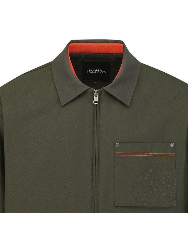 말본골프 [명품] 말본골프 카라 배색 트러커 자켓 DARK KHAKI M6121LJK01KAD 카키 착용컷