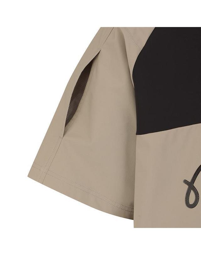 말본골프 [명품] 말본골프 트라이앵글 반팔 자켓 BEIGE M6221PJK07BEI 밝은 그레이 착용컷