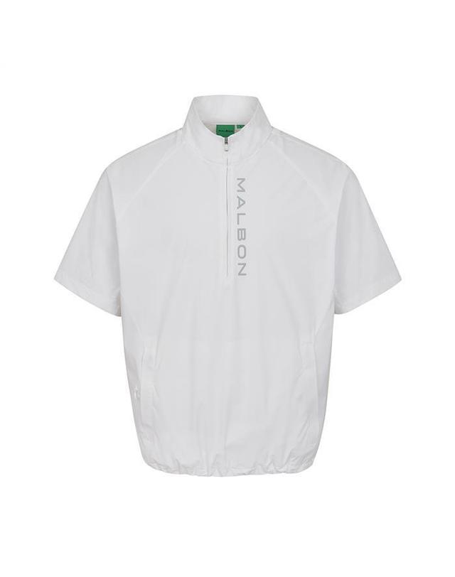 말본골프 [명품] 말본골프 퍼포먼스 반팔 아노락 WHITE M6121PPI47WHT 밝은 블루 착용컷