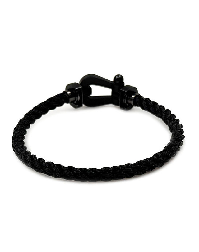 프레드 [중고명품] [중고명품] 프레드 포스텐 블랙 다이아 티타늄 라지 팔찌 61925063 BLACK 착용컷