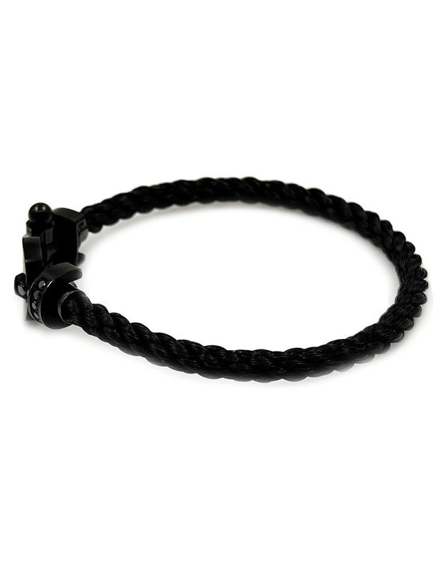 프레드 [중고명품] [중고명품] 프레드 포스텐 블랙 다이아 티타늄 라지 팔찌 61925063 BLACK 착용컷