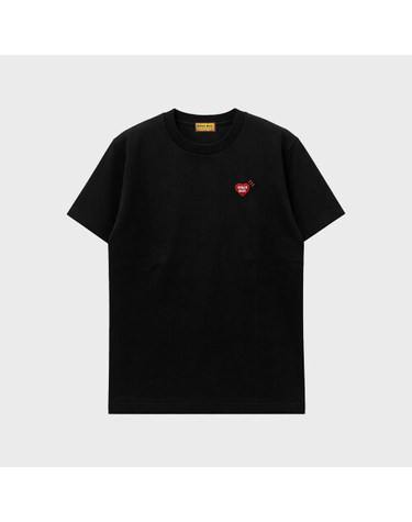[명품] 레드하트 백로고 라운드 반팔티셔츠 블랙 남성 티셔츠 HM00CS002 B