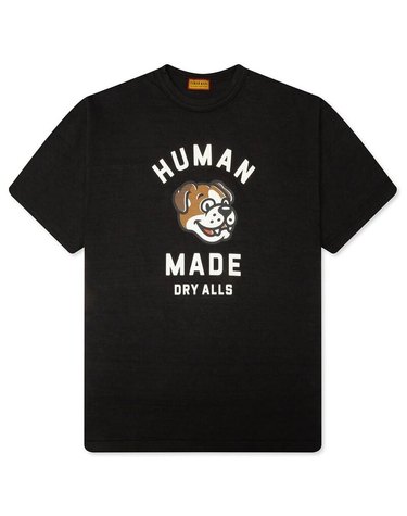 [명품] 26SS 휴먼메이드 불독 그래픽 남성 반팔 티셔츠 HM31TE011 BLACK