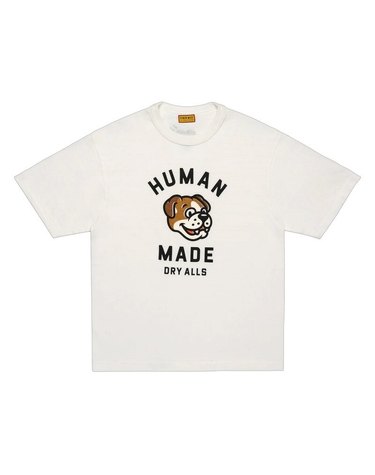 [명품] 26SS 휴먼메이드 불독 그래픽 남성 반팔 티셔츠 HM31TE011 WHITE
