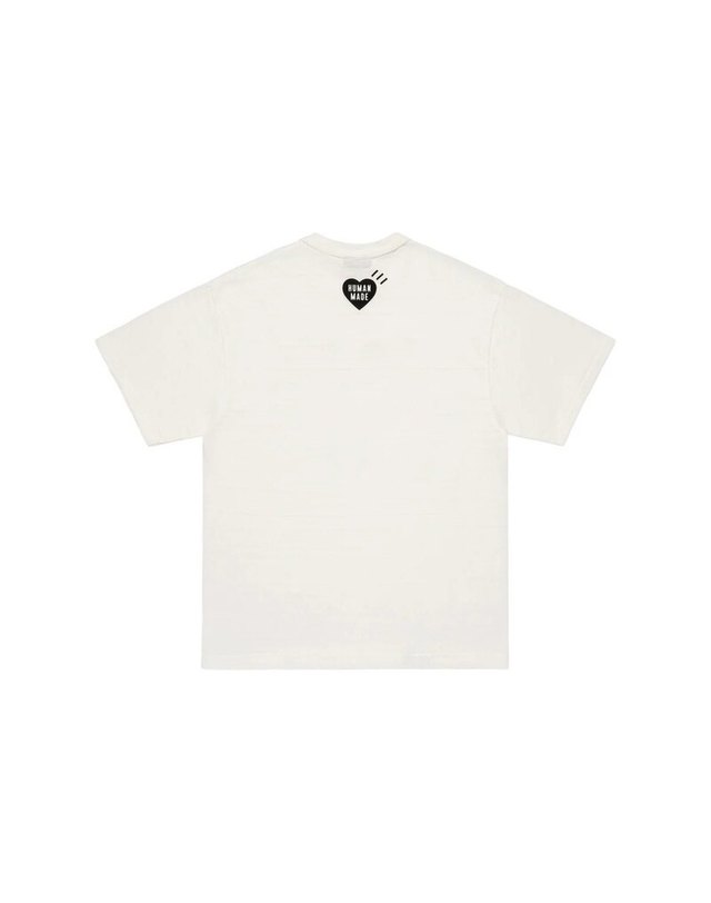 휴먼메이드 [명품] 26SS 휴먼메이드 불독 그래픽 남성 반팔 티셔츠 HM31TE011 WHITE 밝은 그레이 착용컷