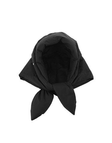 [명품] HUSTKA HOOD MICRO BLACK 여성 머플러