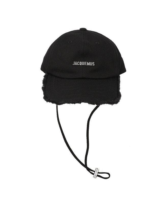자크뮈스 [명품] 자크뮈스 프린지 베이스볼 캡 ACU00452 AW00092 990 BLACK 착용컷
