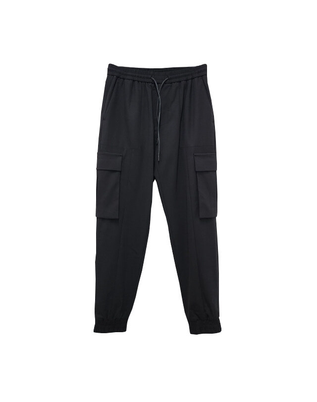 준지 [명품] 준지 울 블렌디드 카고 조거 팬츠 블랙 JC3721P115 BLACK 착용컷