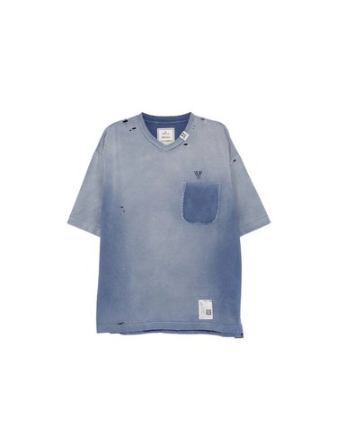 [명품] 26SS 미하라야스히로 로고 자수 남성 반팔 티셔츠 J16TS802 NAVY