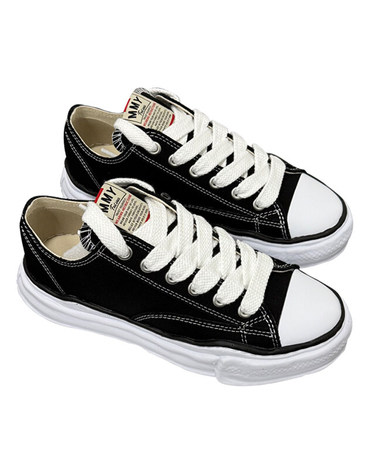 [명품] 25SS 메종 미하라 야스히로 PETERSON 피터슨 OG 솔 캔버스 로우 스니커즈 / 블랙 A01FW702 BLACK