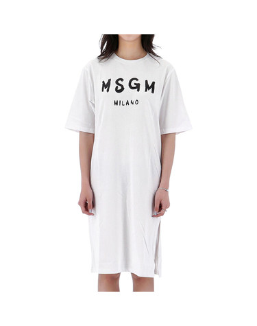 [명품] 26SS MSGM 로고 코튼 반팔 원피스 성인 S6MSJGDR068 001 AK