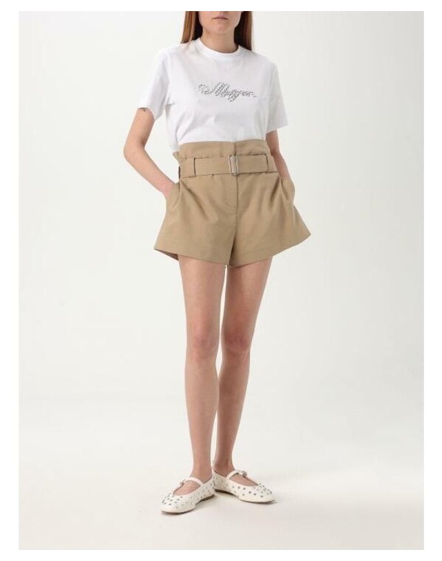 엠에스지엠 [명품] 엠에스지엠 로프 자수 로고 티셔츠 3841MDM130 257097 01 밝은 핑크 착용컷