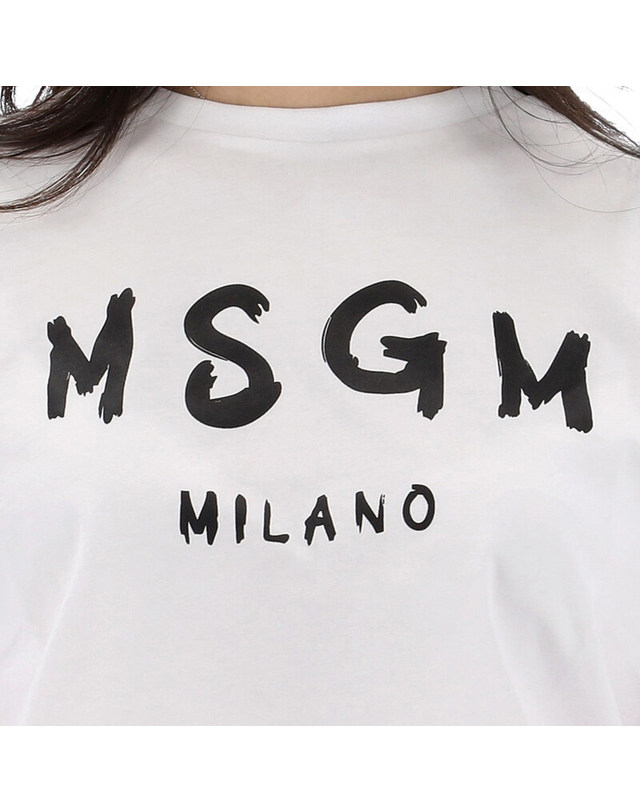 엠에스지엠 [명품] 26SS MSGM 로고 반팔 티셔츠 성인 S6MSJUTH001 001 AK 밝은 그레이 착용컷
