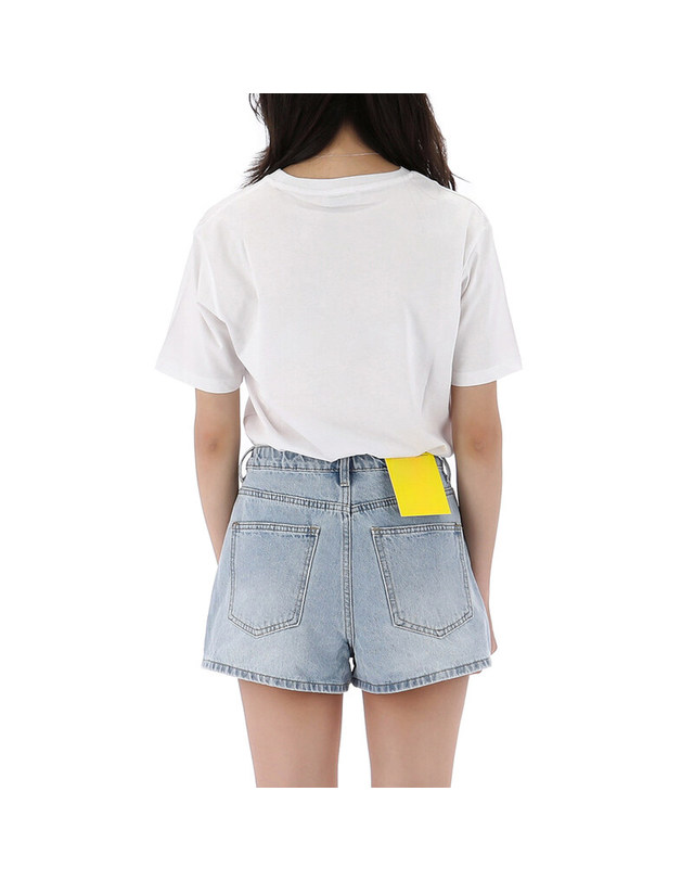 엠에스지엠 [명품] 26SS MSGM 로고 반팔 티셔츠 성인 S6MSJUTH001 001 AK 밝은 그레이 착용컷