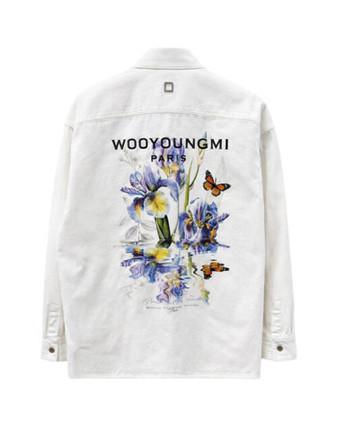[명품] 26SS 플라워 백로고 데님 셔츠 아이보리 남성 셔츠 W261SH26881I