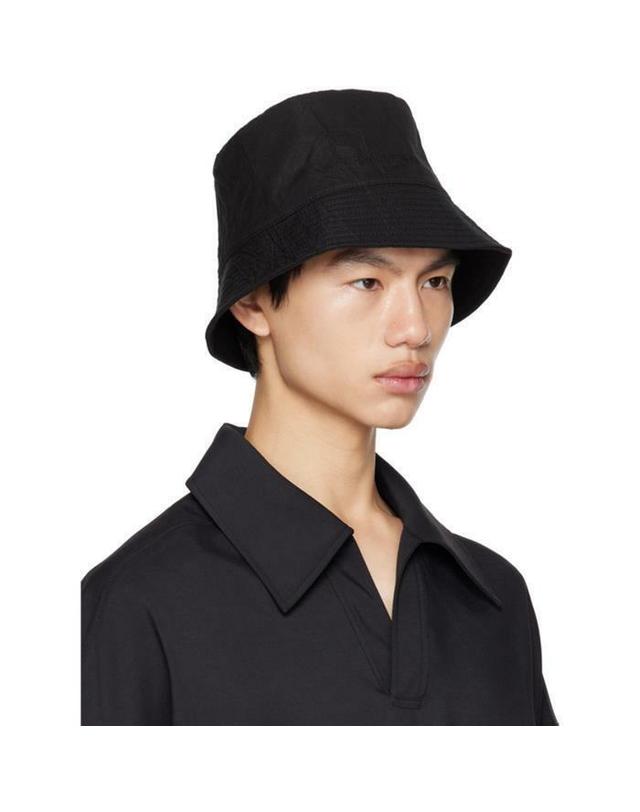 우영미 [명품] 우영미 남성 블랙 크링클 버킷햇 모자 W231AC53929B BLACK 착용컷