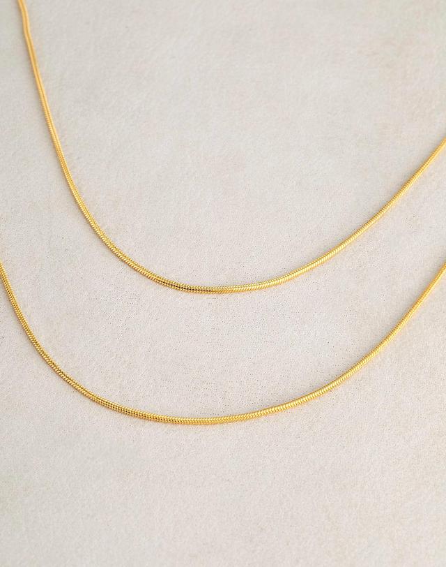 컨템포러리젠더 Layered Snake Necklace 레이어드 스네이크 네크리스 착용컷