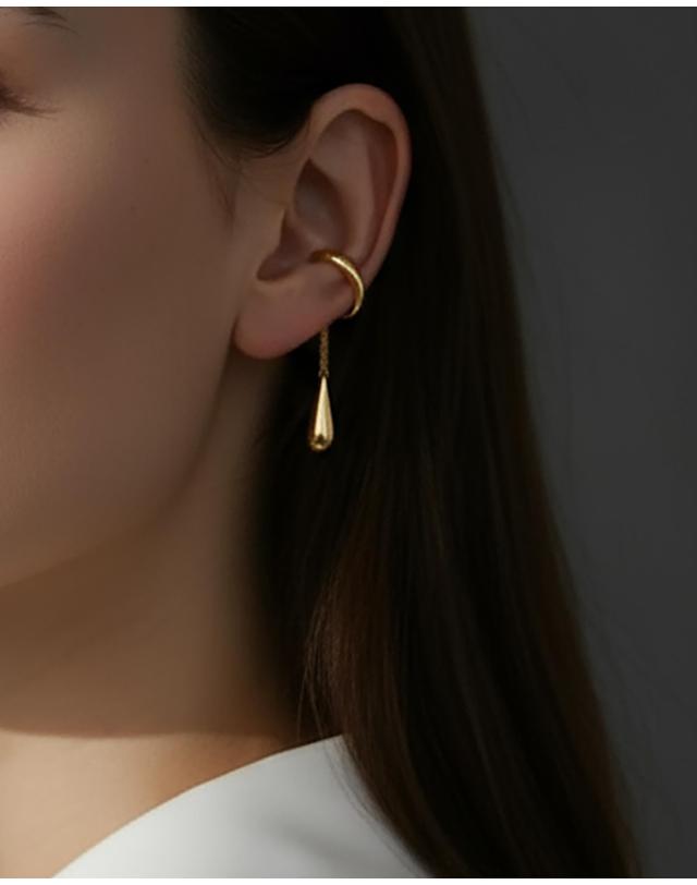 컨템포러리젠더 Dewdrop Tassel Earcuff 듀드롭 테슬 이어커프 착용컷