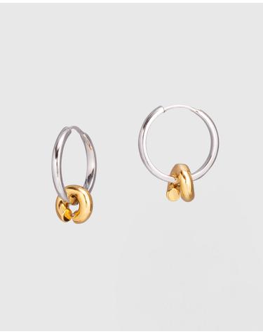 [컨젠] Fluid Knot Hoop Earrings 플루이드 낫 후프 이어링