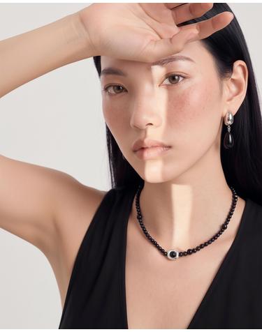 [컨젠] Noir Eclipse Necklace 누아르 이클립스 네클리스