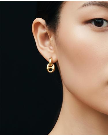 [컨젠] Orbit Oval Drop Earrings 오빗 오벌 드롭 이어링