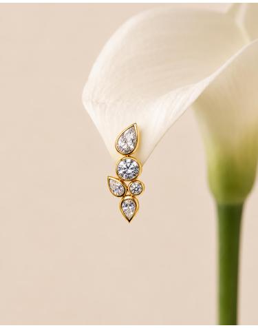 [컨젠] Dewdrop Cluster Earrings 듀드롭 클러스터 이어링