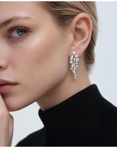 [컨젠] Aurora Cascade Cluster Earrings 오로라 캐스케이드 클러스터 이어링