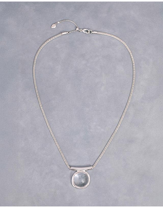 컨템포러리젠더 [컨젠] Glacier Contour Necklace 글래시어 컨투어 네크리스 실버 착용컷