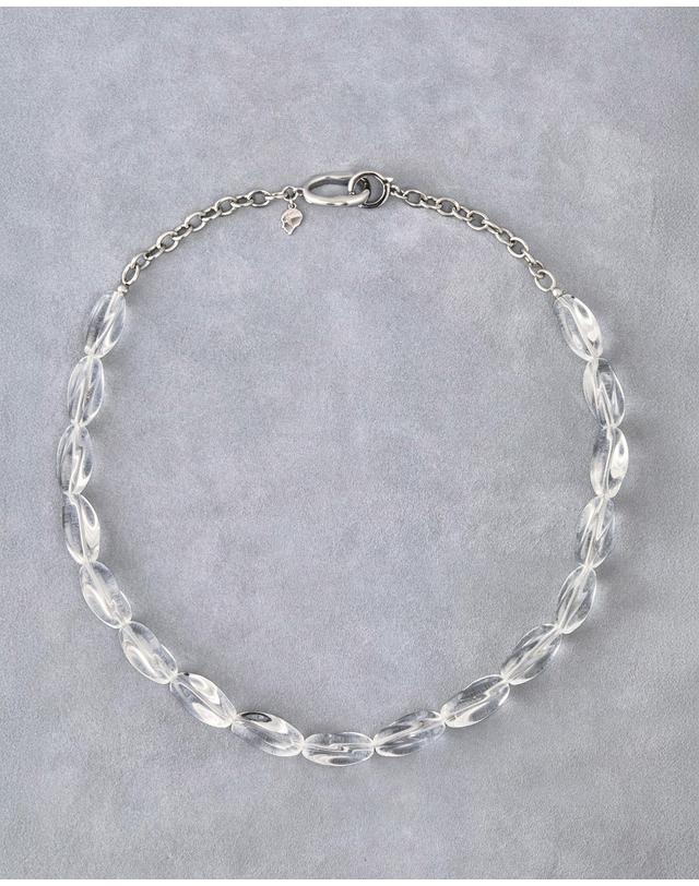 컨템포러리젠더 [컨젠] Translucent Orb Necklace 트랜스루센트 오브 네크리스 화이트 착용컷