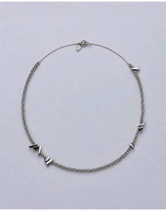 컨템포러리젠더 [컨젠] Raw Sculpt Chain Necklace 로 스컬프트 체인 네크리스 실버 착용컷