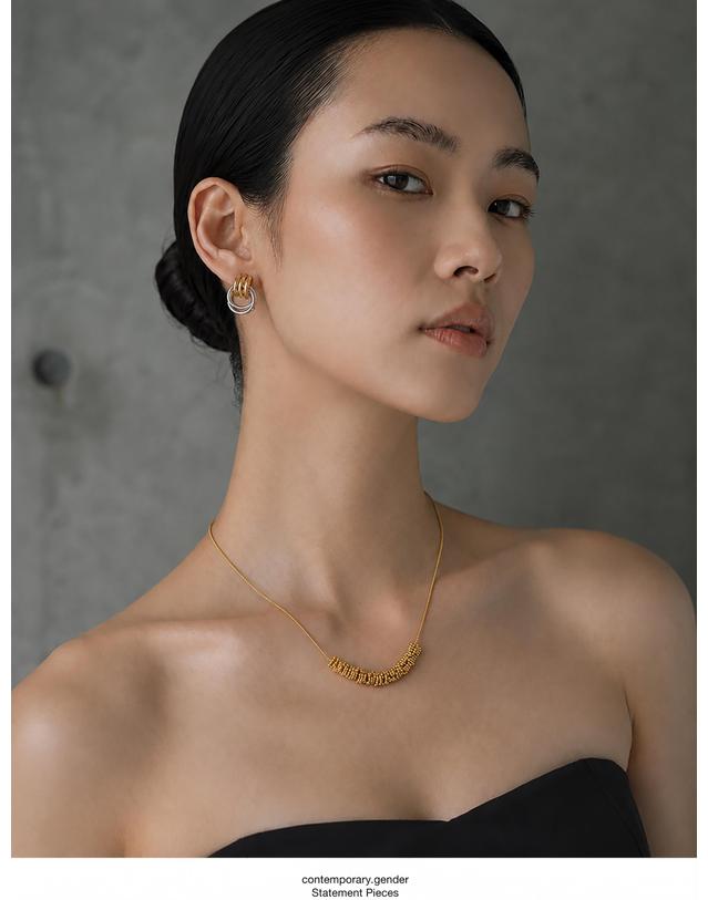 컨템포러리젠더 [컨젠] Chrono Orbit Loop Earrings 크로노 오빗 루프 이어링 실버 착용컷
