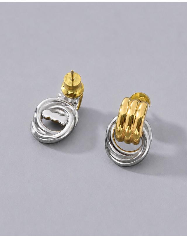 컨템포러리젠더 [컨젠] Chrono Orbit Loop Earrings 크로노 오빗 루프 이어링 실버 착용컷