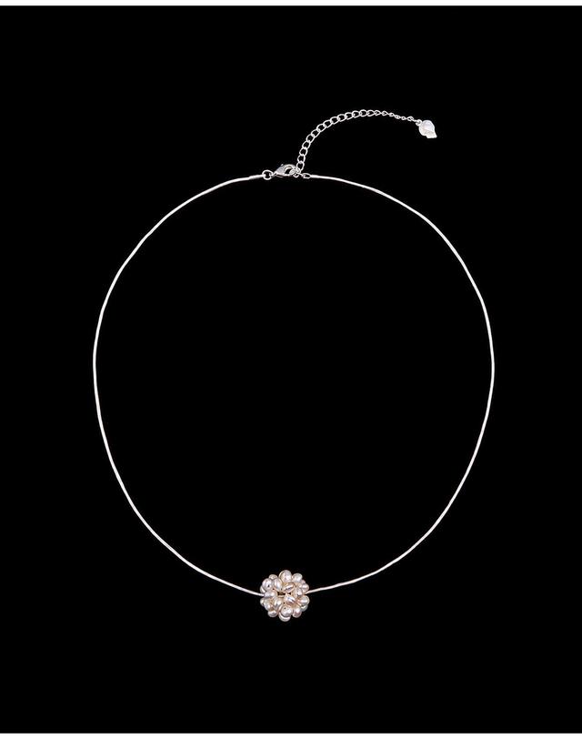 컨템포러리젠더 [컨젠] Stella Pearl Orb Necklace 스텔라 펄 오브 네크리스 실버 착용컷