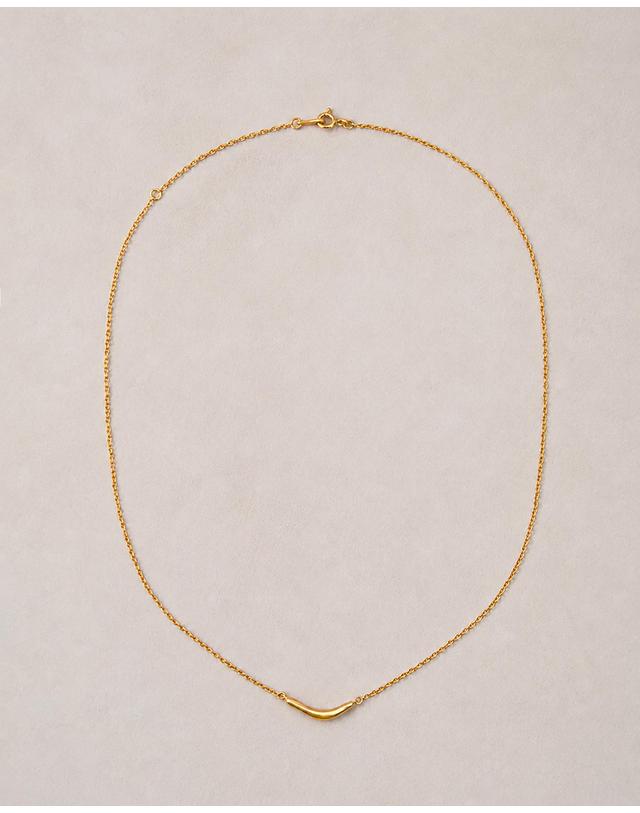 컨템포러리젠더 [컨젠] Fluid Curve Arch Necklace 플루이드 커브 아크 네크리스 골드 착용컷