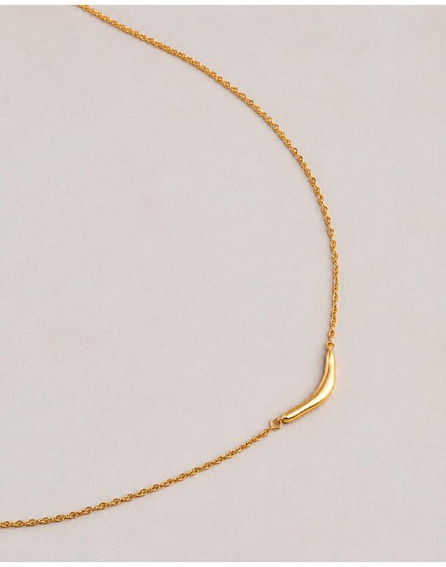컨템포러리젠더 [컨젠] Fluid Curve Arch Necklace 플루이드 커브 아크 네크리스 골드 착용컷