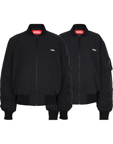 032C 블랙 게스트 리스트 클래식 봄버 자켓 S25 URW 1910 000